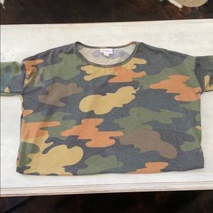 LuLaRoe Camo Irma Top